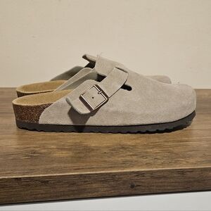 Birkenstock Suede Buckle Slide